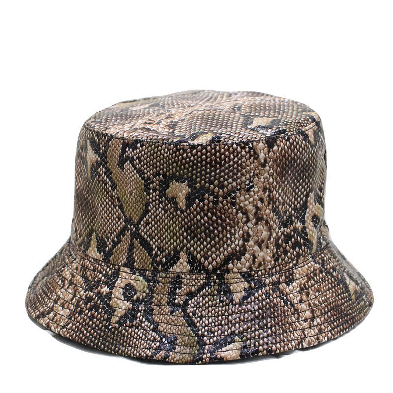Snake Print Fisherman Hat men And Women Street