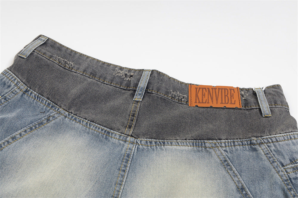 Distressed Washed Jeans Men And Women