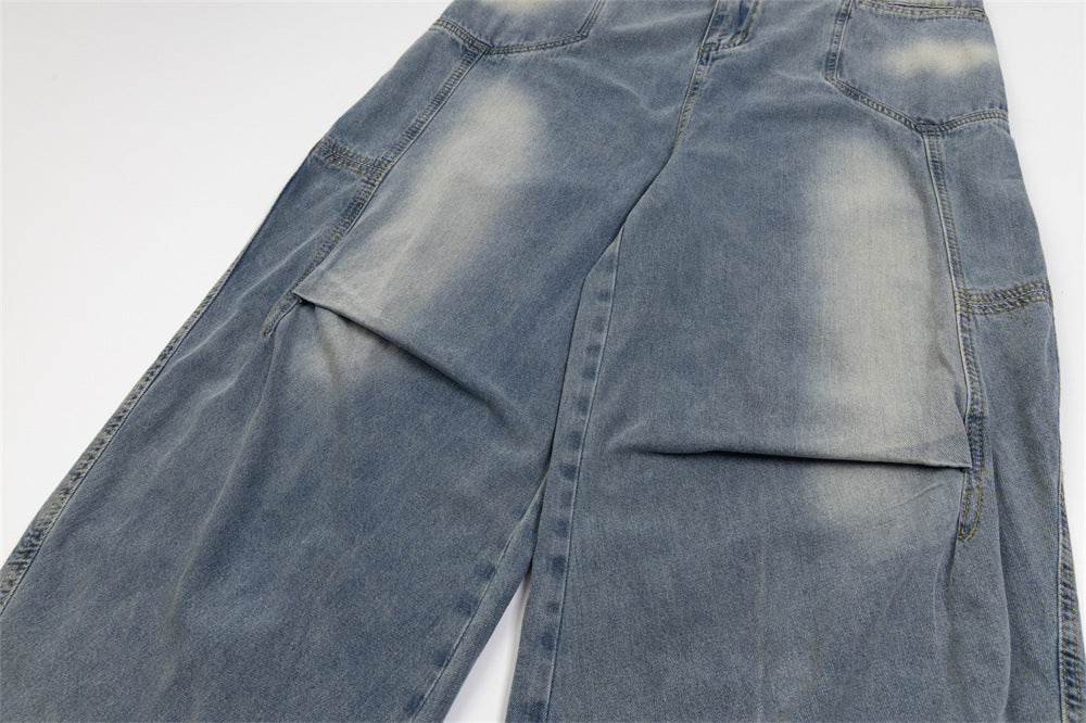 Distressed Washed Jeans Men And Women