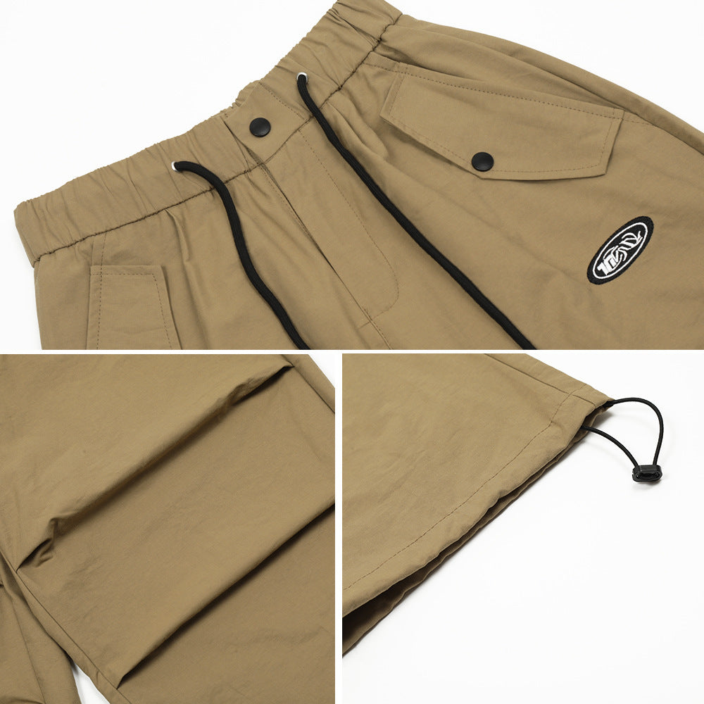 Fashion Pleated Paratrooper Overalls Men